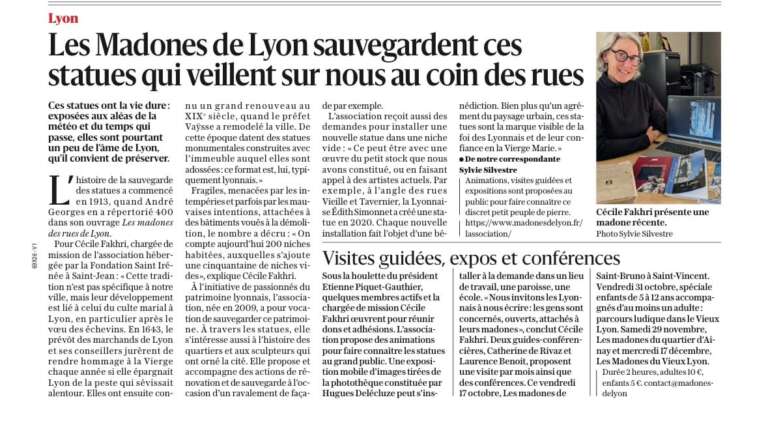 Lire la suite à propos de l’article Article dans Le Progrès du 17 octobre 2025 ! Merci Sylvie Silvestre