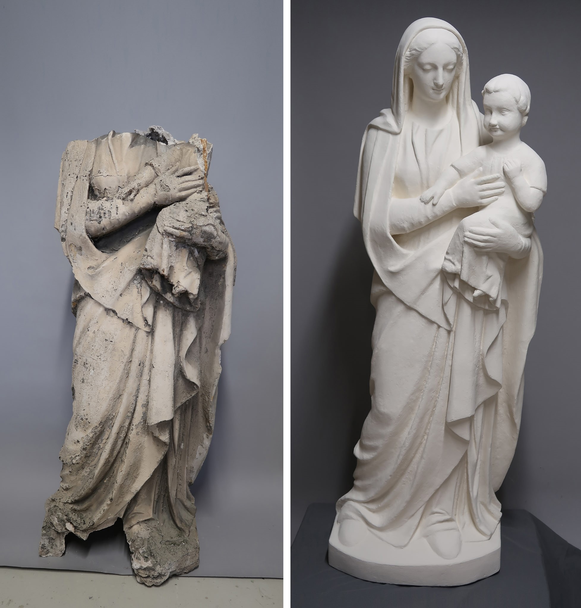 You are currently viewing Restauration d&rsquo;une madone en 6 étapes : 7 rue Sainte-Catherine (Lyon 1er)